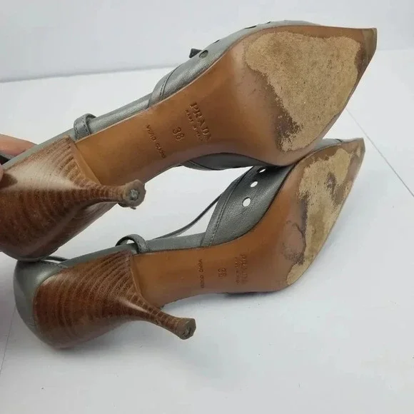 Prada Gray Women's Heels - Picture 5 of 11
